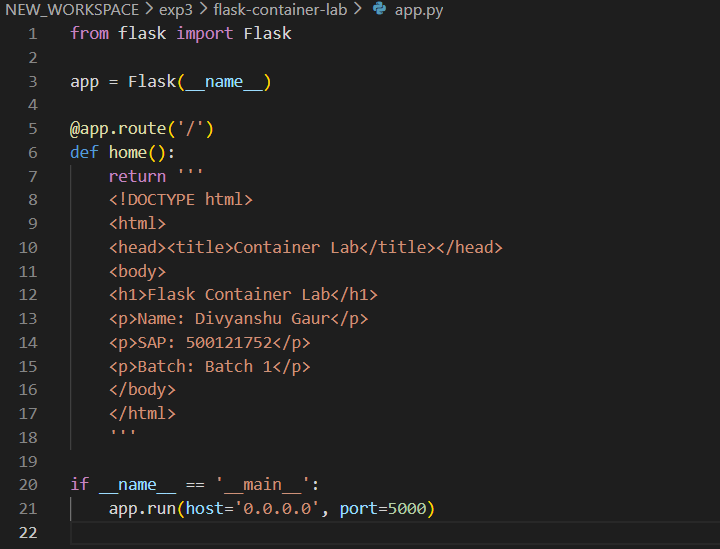 Flask App Code